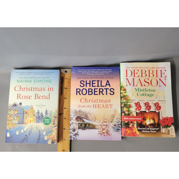 Christmas Books Paperback Holidays Romance Mistletoe Cottage Lot Of 3 - Picture 9 of 16